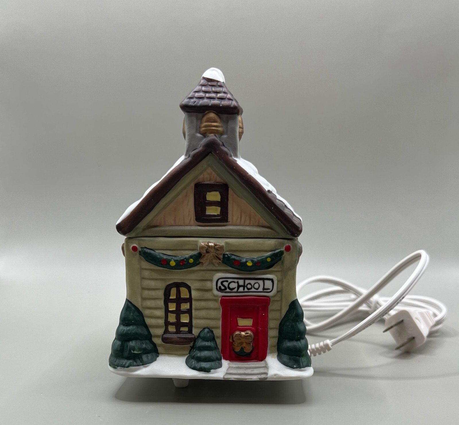 7 inch Schoolhouse Christmas Village Potpourri Burner