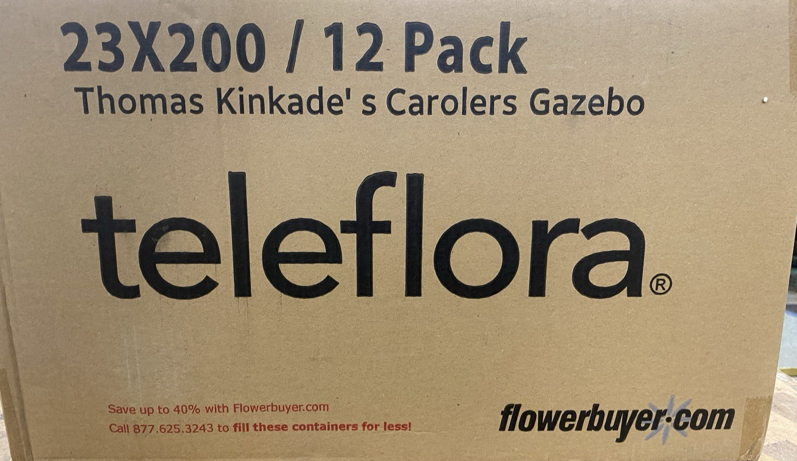 CASE OF 12 Thomas Kinkade Teleflora 2023 Sweet Sounds Of Christmas Gazebo