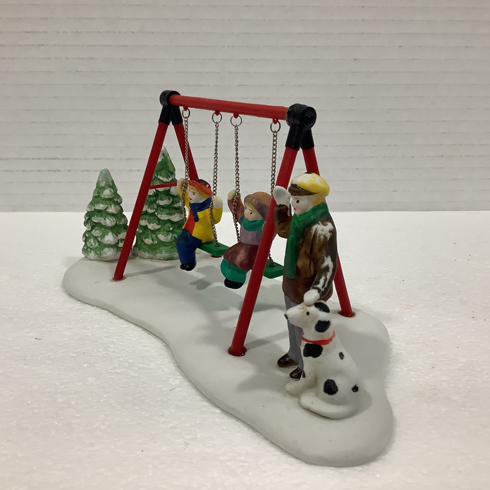 Lemax Hearthside Village Series 53152 Porcelain Park Swing Accessory