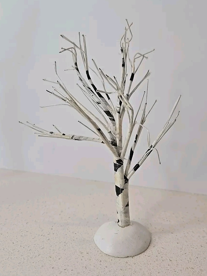 Lot Of 6 winter Birch Trees 6.5″-11.5″ Unbranded (Look At Pictures) Condition
