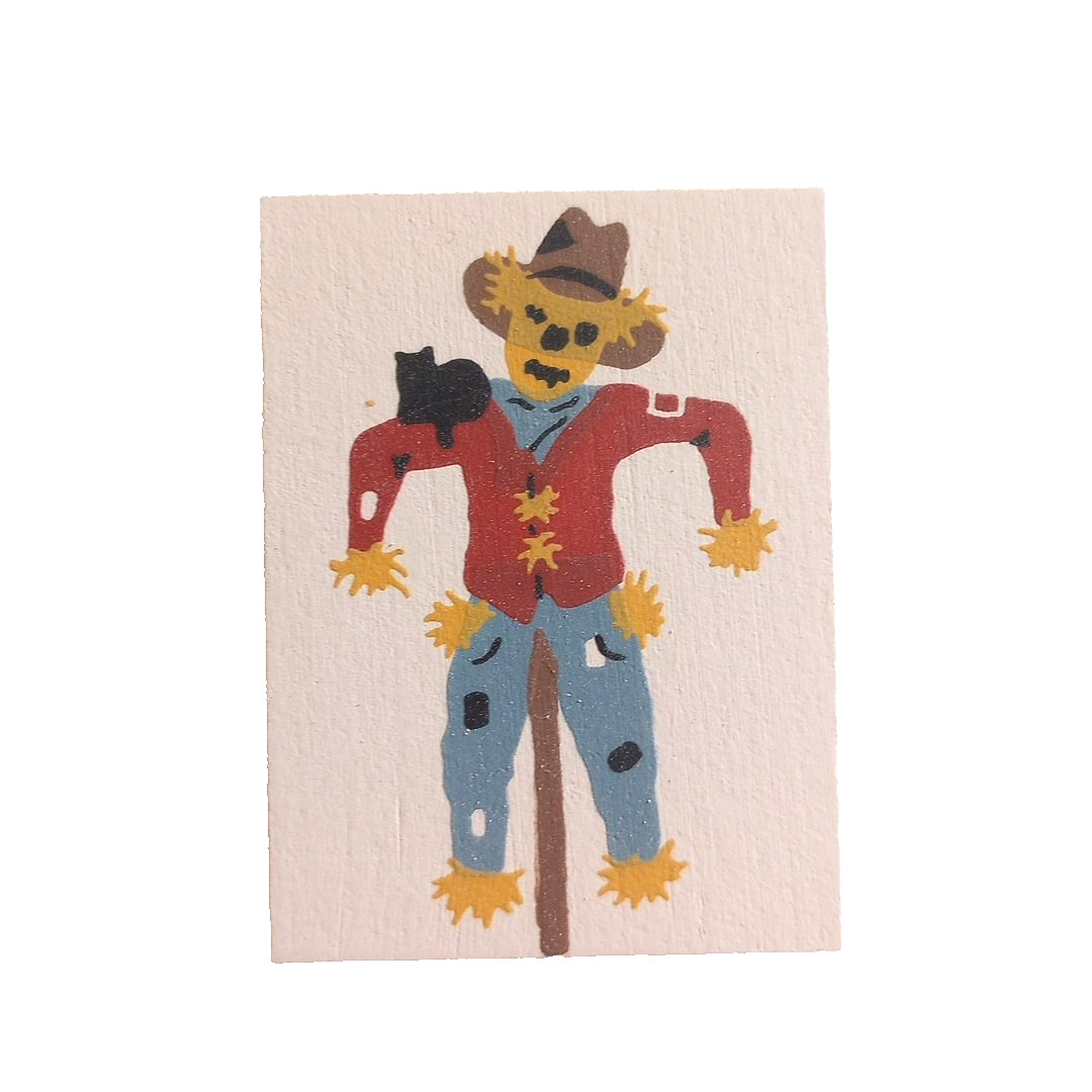 Vintage Cats Meow Village Scarecrow NOS Farm Halloween Fall