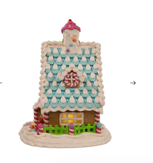 Kurt Adler Christmas Candy Land Gingerbread House LED Liteup New 2023 CN9231