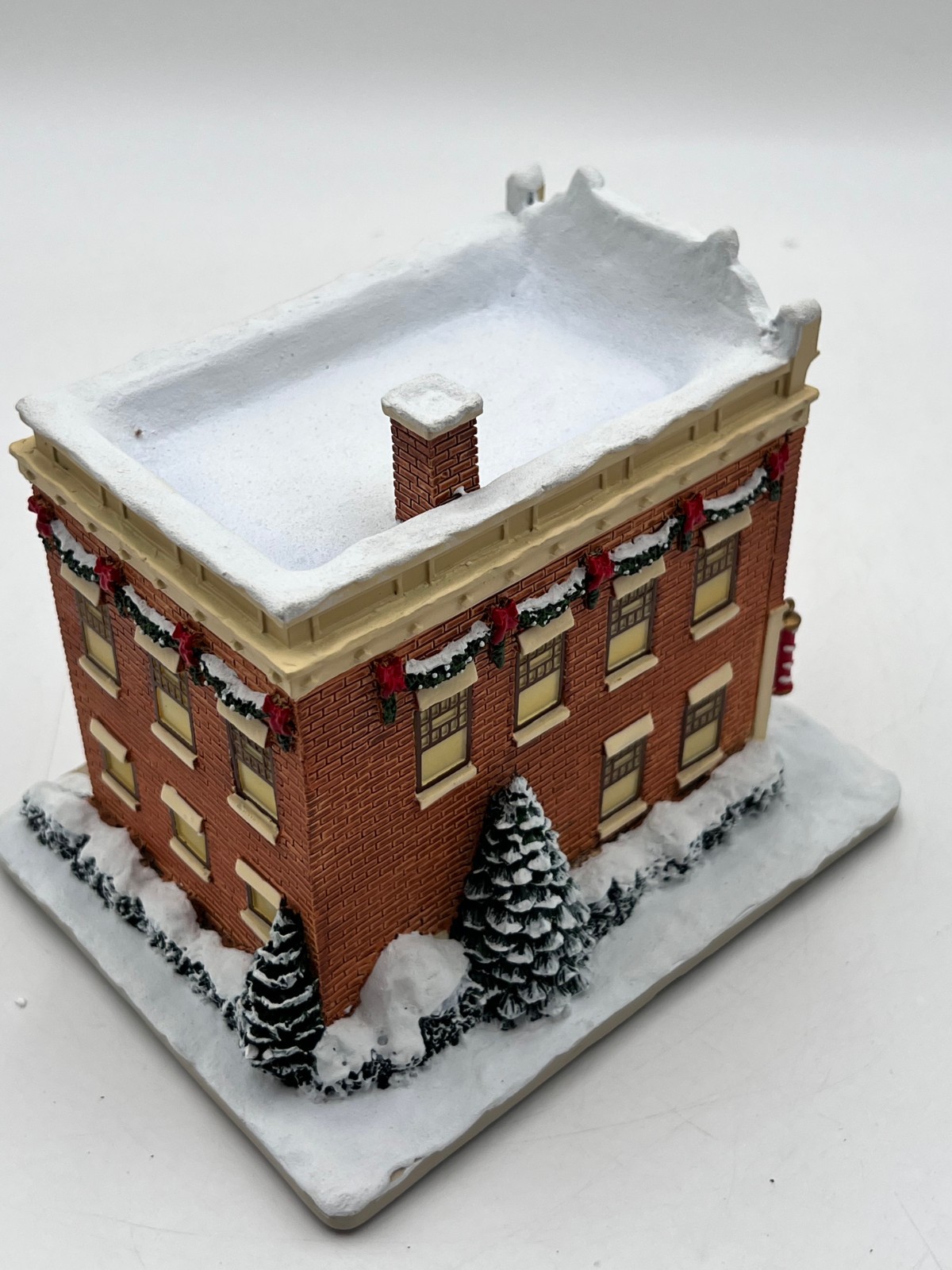 Hawthorne Village Shuffleton’s Barber Shop Norman Rockwell Christmas Village COA