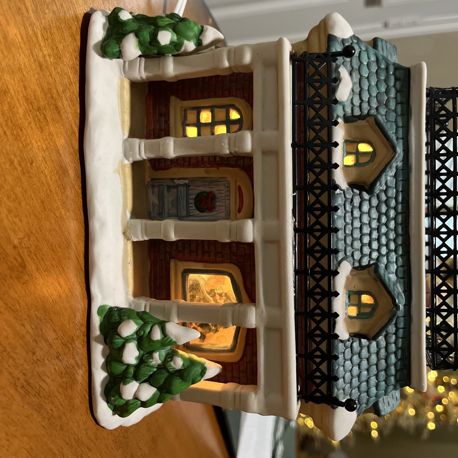 American Greetings Christmas Ingleby Village Banker’s House Interior Scene