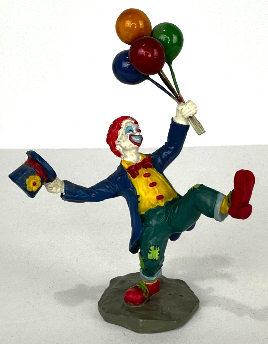 Lemax Carnival Clown with Balloons and Hat Figurine Circus Fair Festival