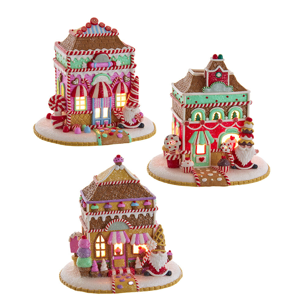 Kurt Adler Christmas Sugar Plum Gingerbread Houses New 2022 GBJ0028 You Pick 1