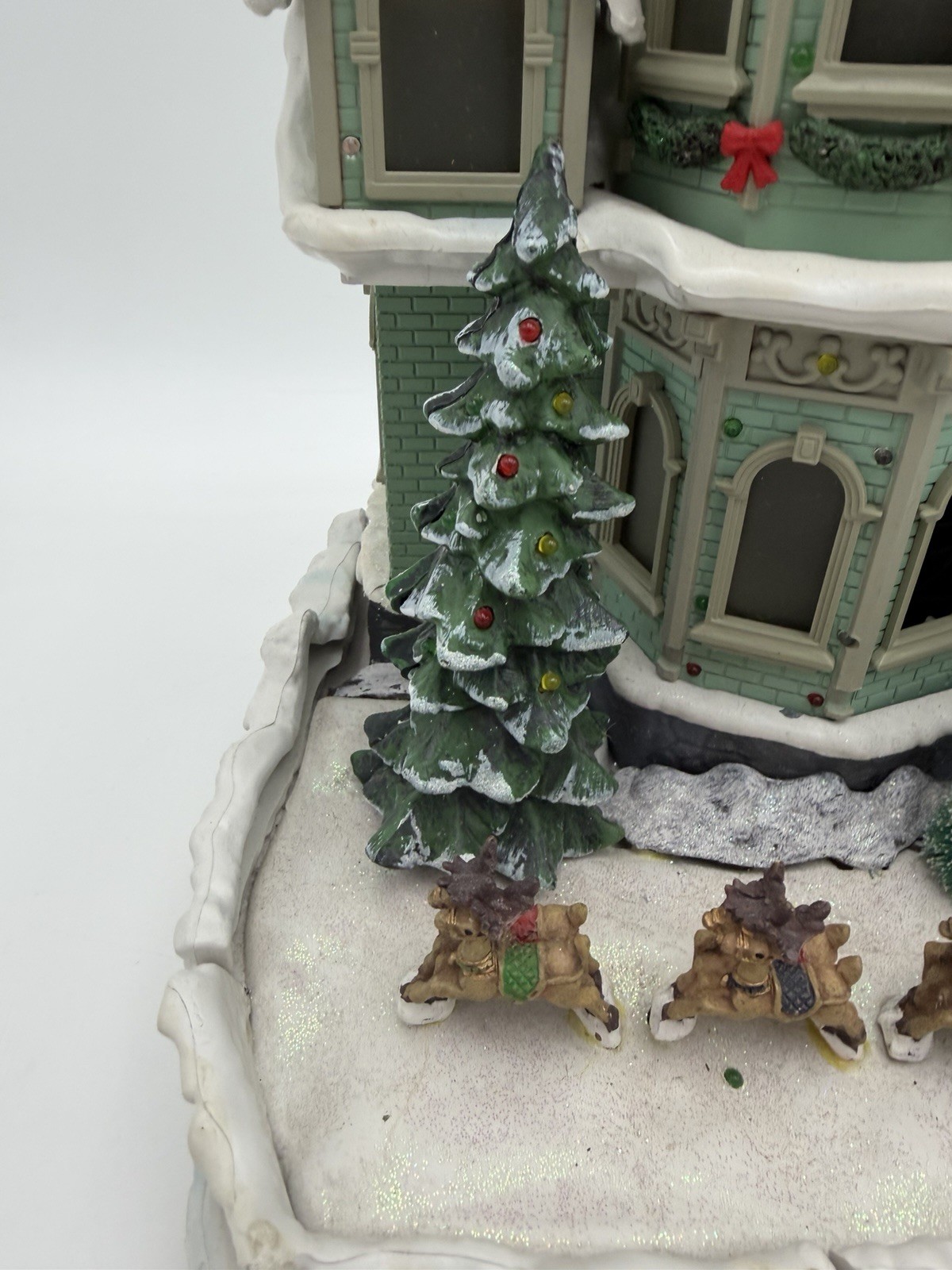 Christmas Light Show House – Christmas Village Decor – Lights Up Plays Music