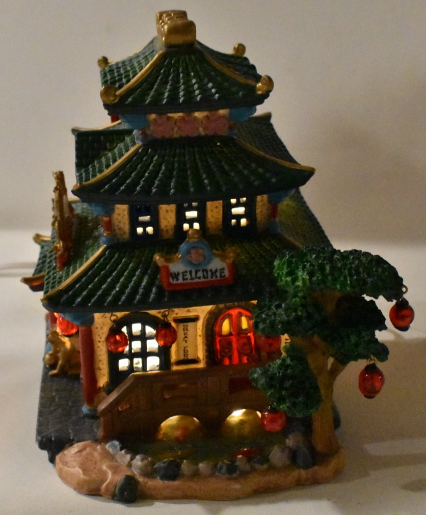 Lemax Caddington Village Cherry Blossom Chinese Restaurant 2005 Light Cord Box