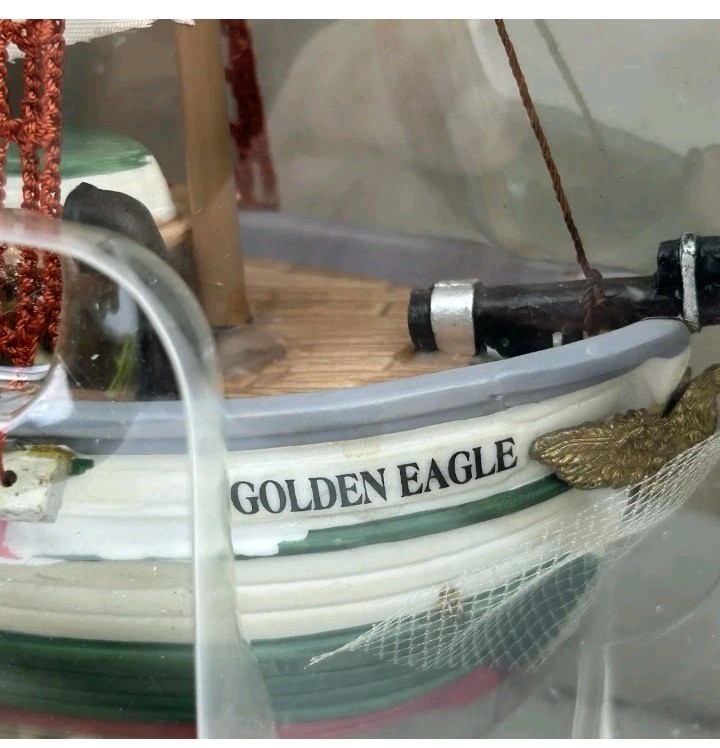 2005 Lemax Village Golden Eagle Schooner Boat Ship 54378 Lighted Table Accent