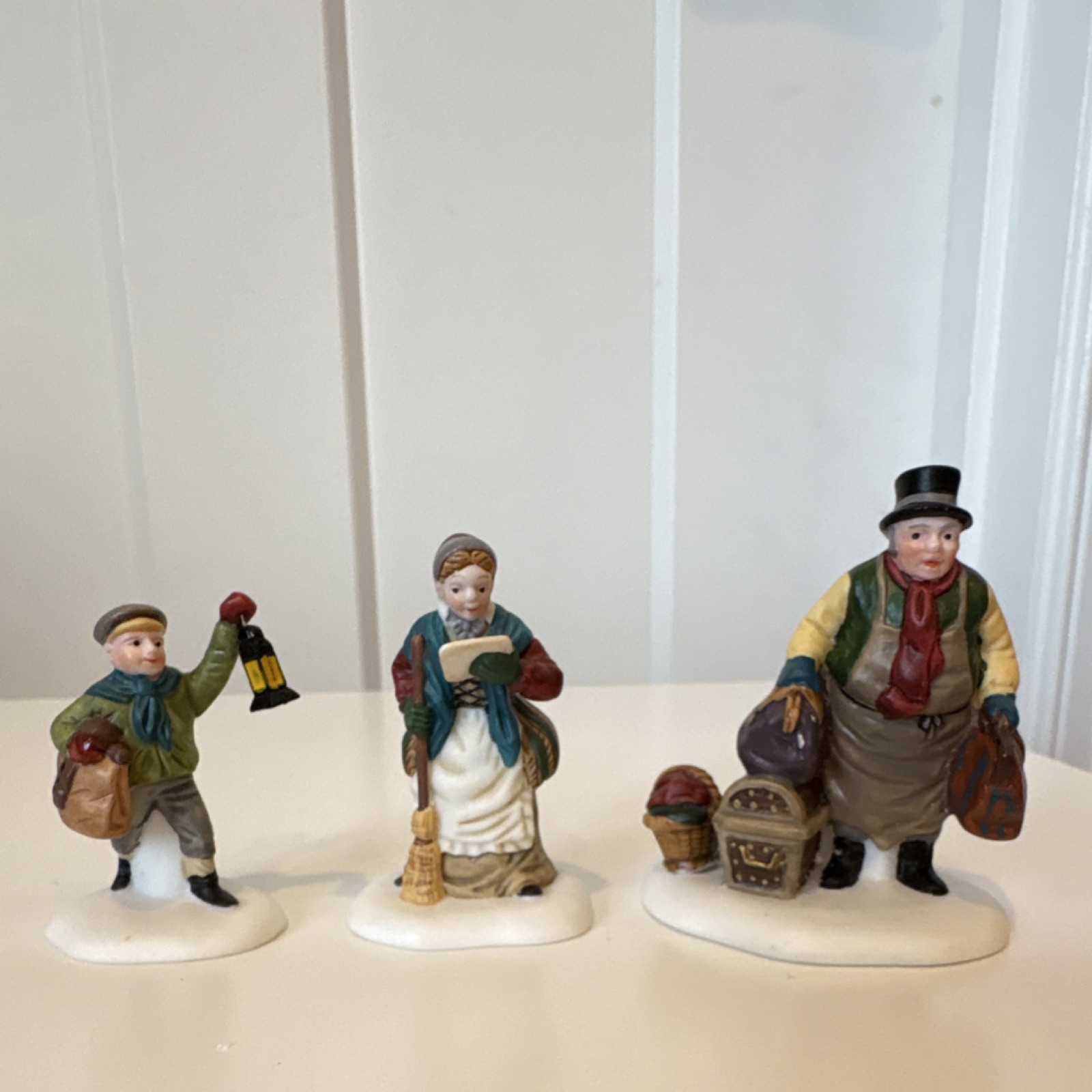 Department 56 H.V. Series Village Figurines Hand Painted Porcelain Set of 3