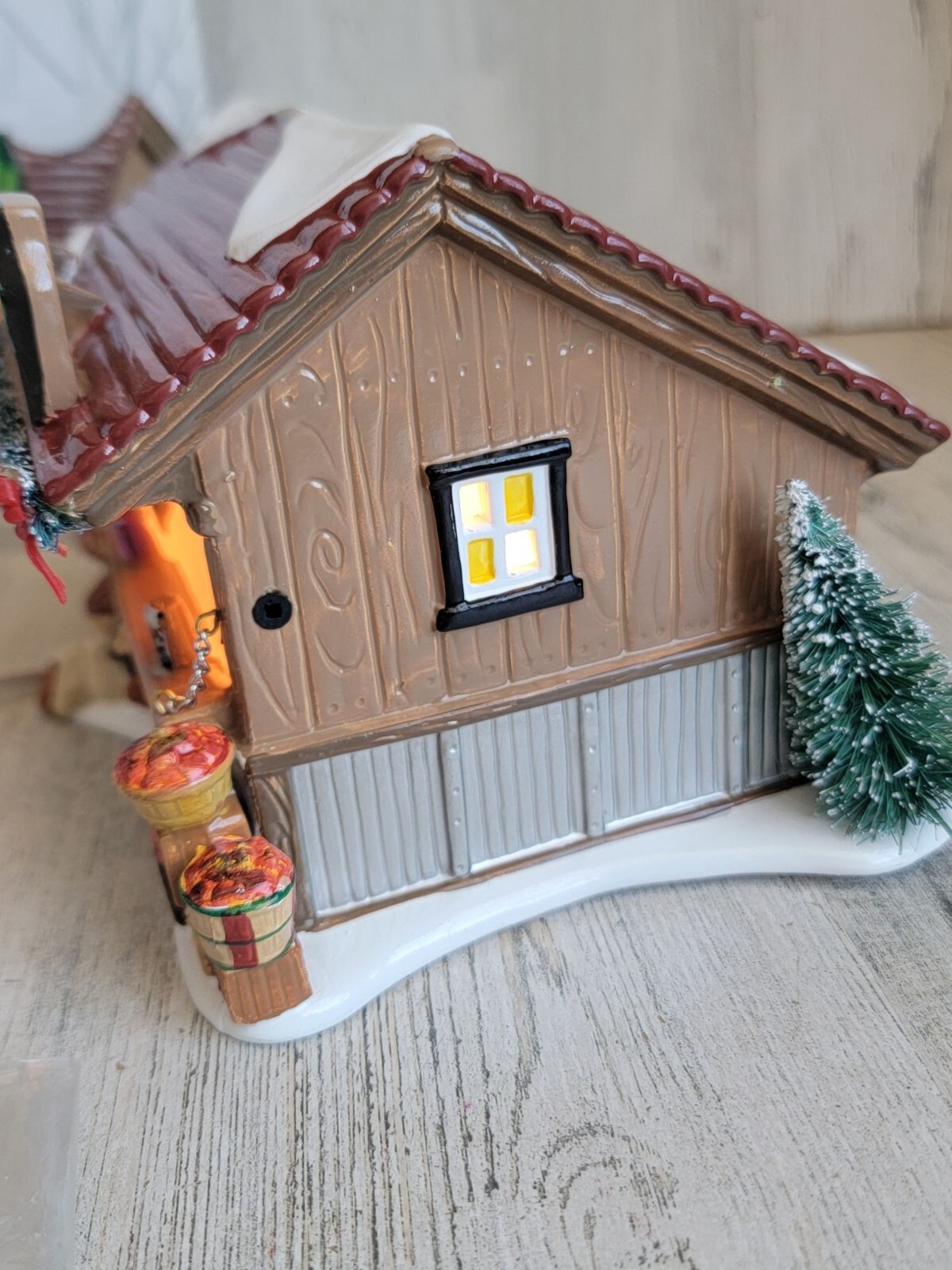 Dept 56 4044859 NEW fruit seller canned goods Snow village Farmers Holiday marke