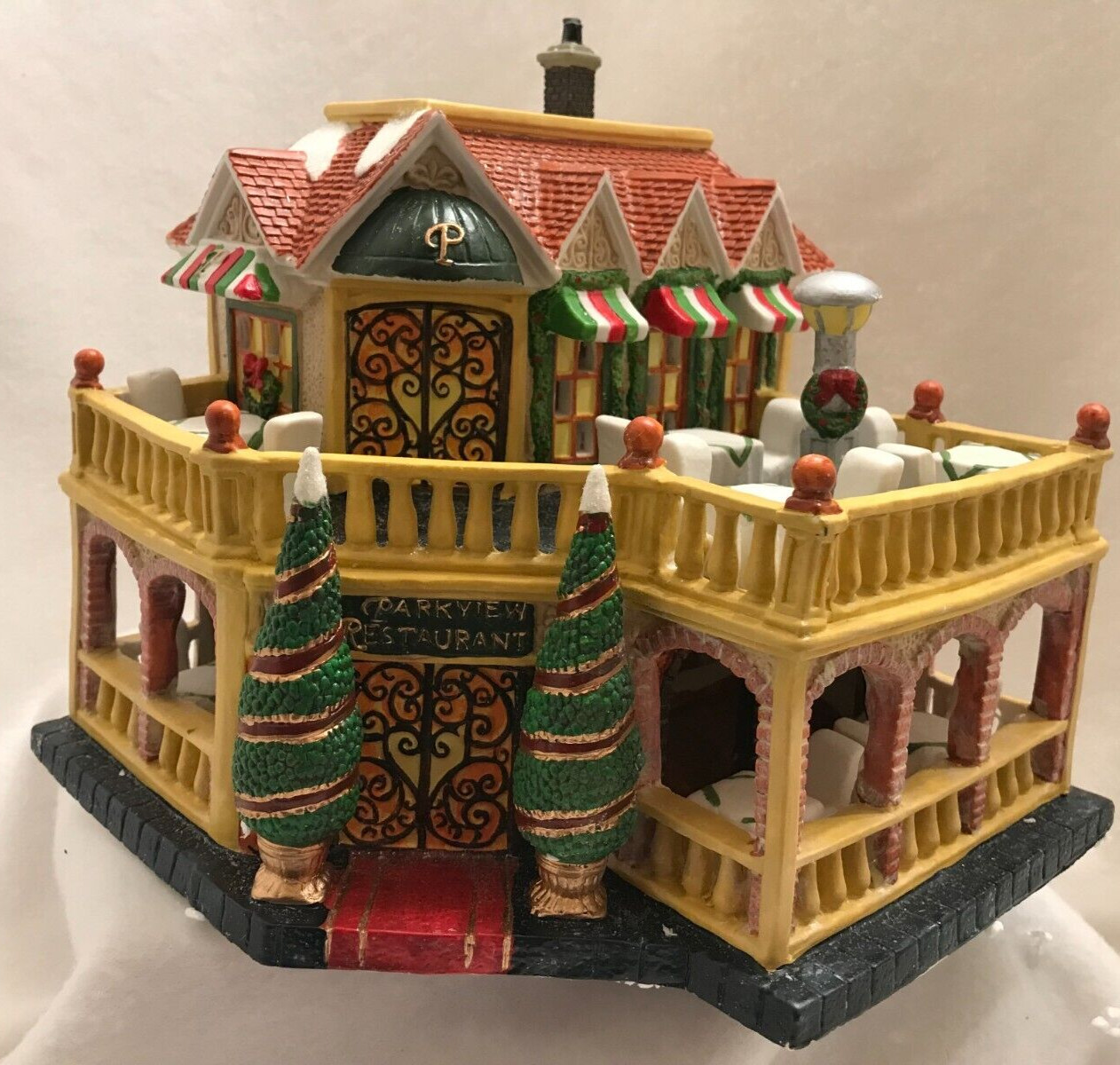 Christmas Village Porcelain Restaurant Collectible 2012 Holiday Inspirations