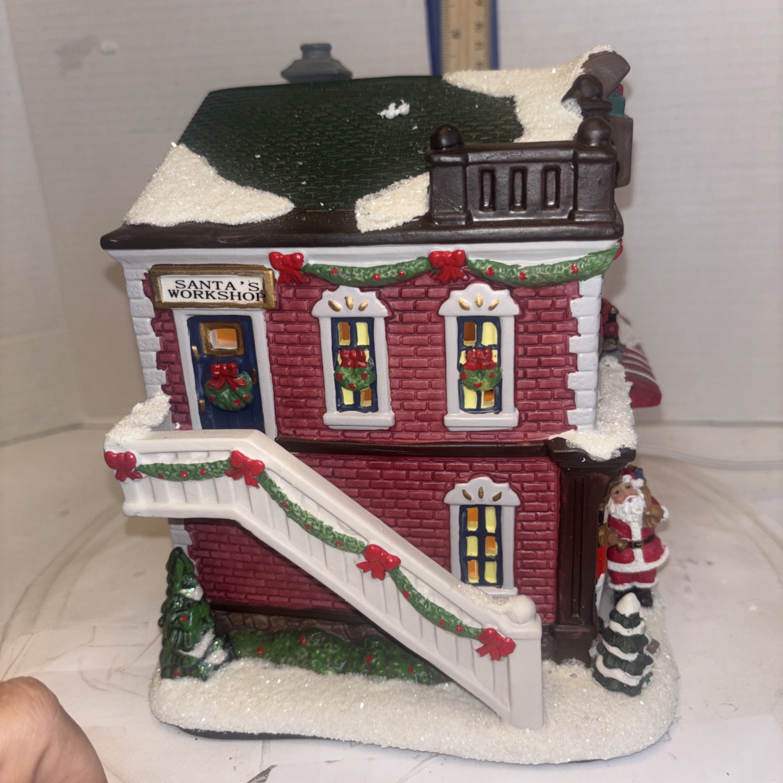 2010 St Nicholas Square Christmas Village Santa’s Toy Chest Illuminated