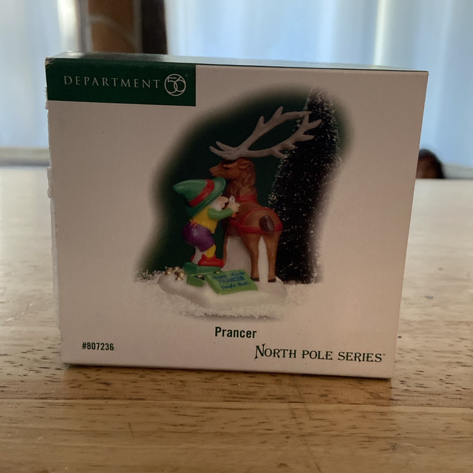 Dept 56 North Pole Prancer Reindeer Elf Figurine #807236 Retired w Box