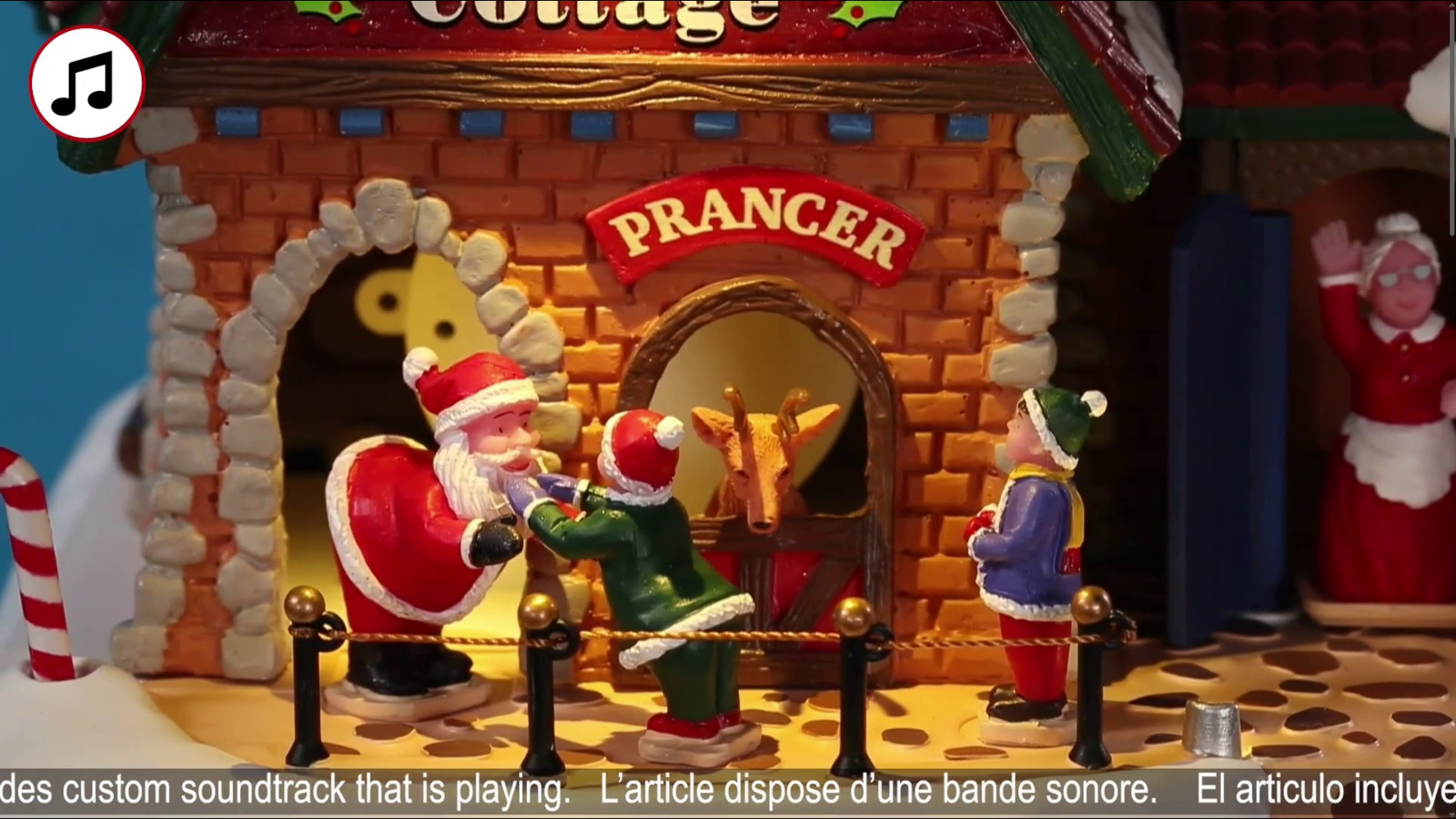Lemax 2019 Animated Kringle’s Cottage Santa’s Wonderland #95462 Décor Accent
