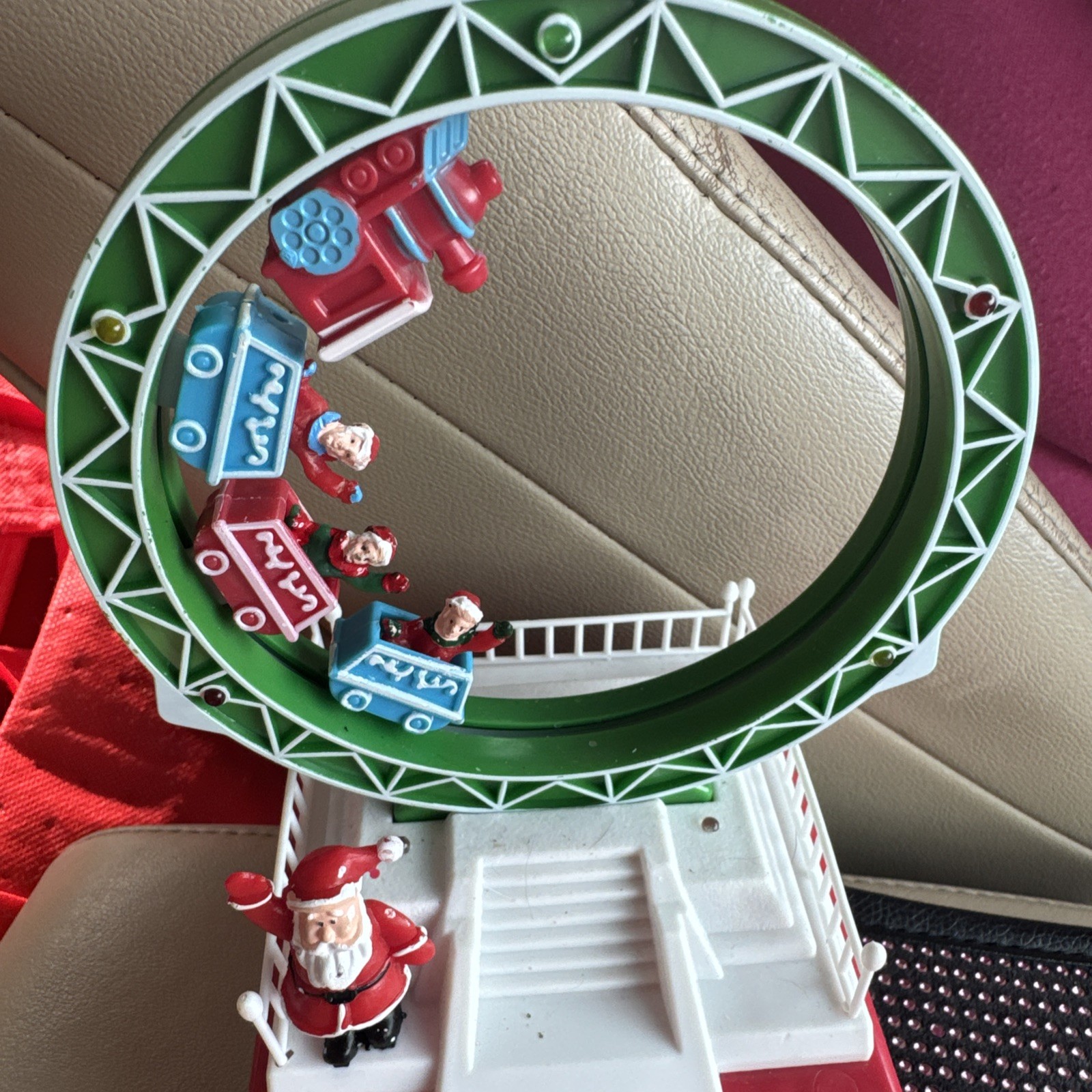 7 Inch Holiday Time Village Roller Coaster Christmas Music Playing Home Decor