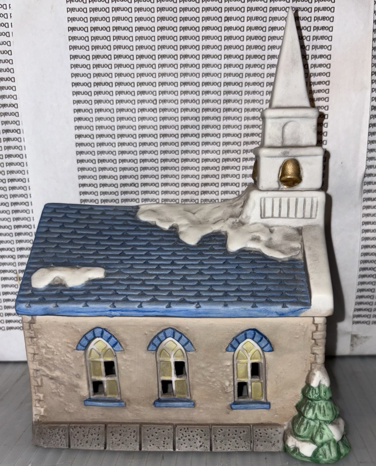 Vintage Christmas Village- Church- Americana Collectibles- Lighted- Porcelain