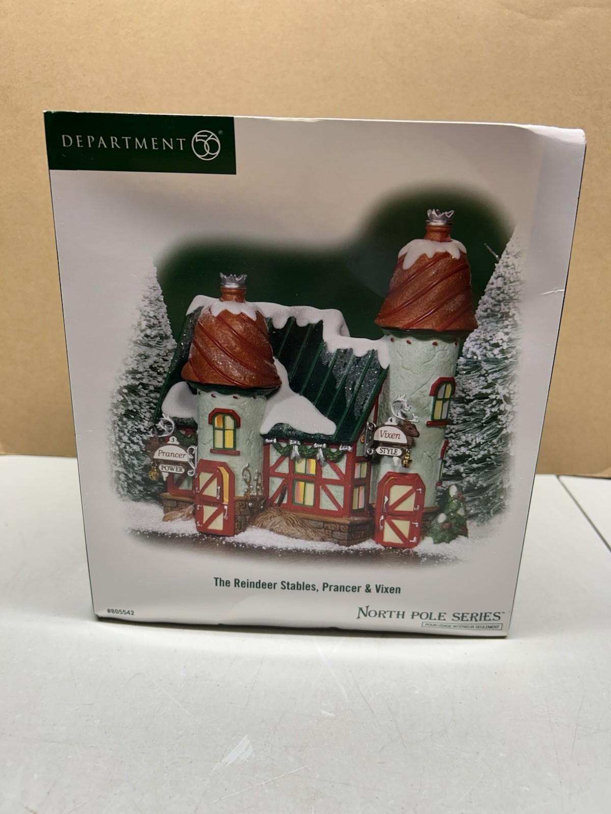 New In Box Department 56 “The Reindeer Stables,Prancer & Vixen” #805542 Retired