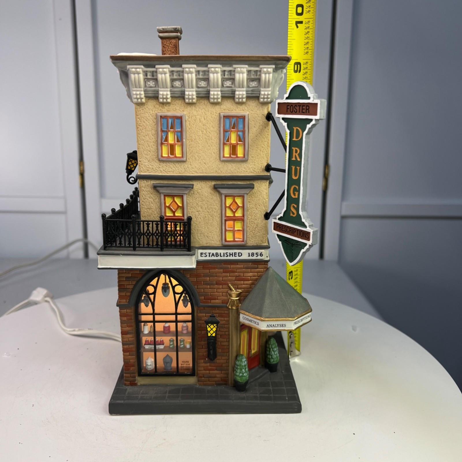 Dept 56 Foster Pharmacy Christmas in the City Lighted Building – 2000 (NO Box)