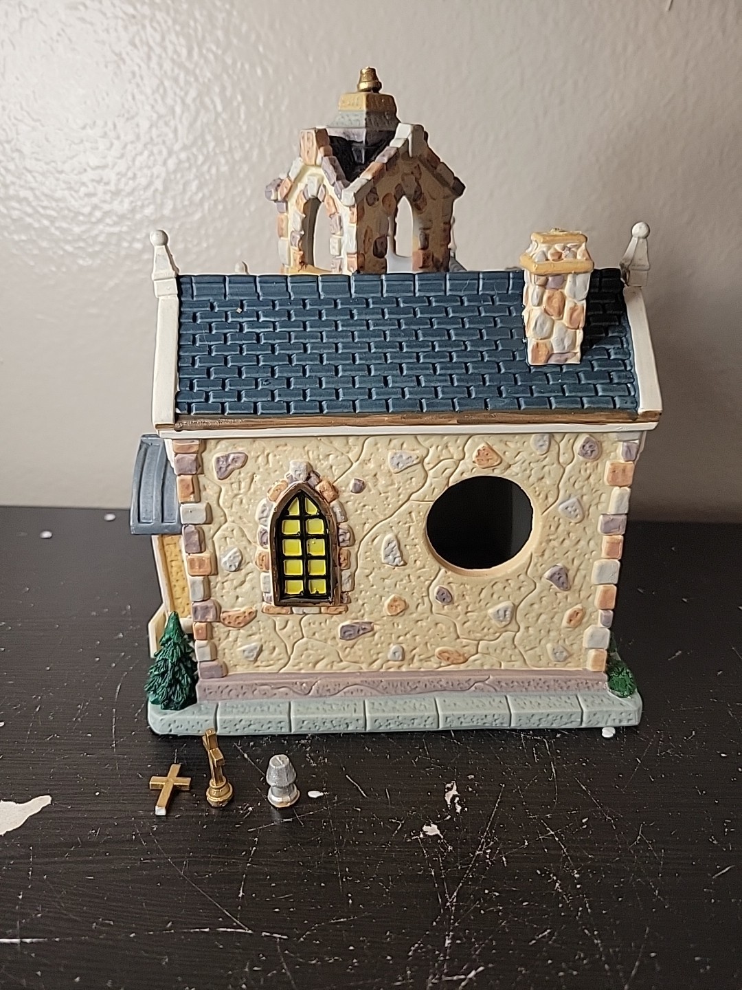 Lemax Coventry Cove Stone Hill Chapel Lighted Building Christmas Village 2007
