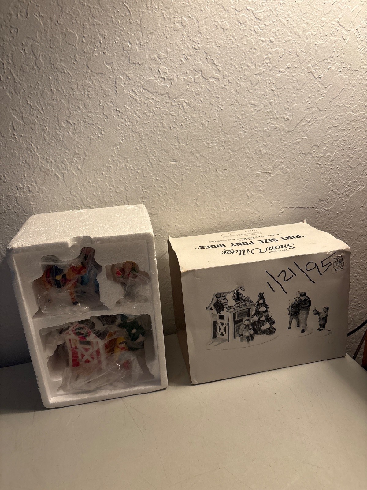 DEPT 56 ORIGINAL SNOW VILLAGE PINT SIZE PONY RIDES 5453-4 SET OF 3 RETIRED MINT