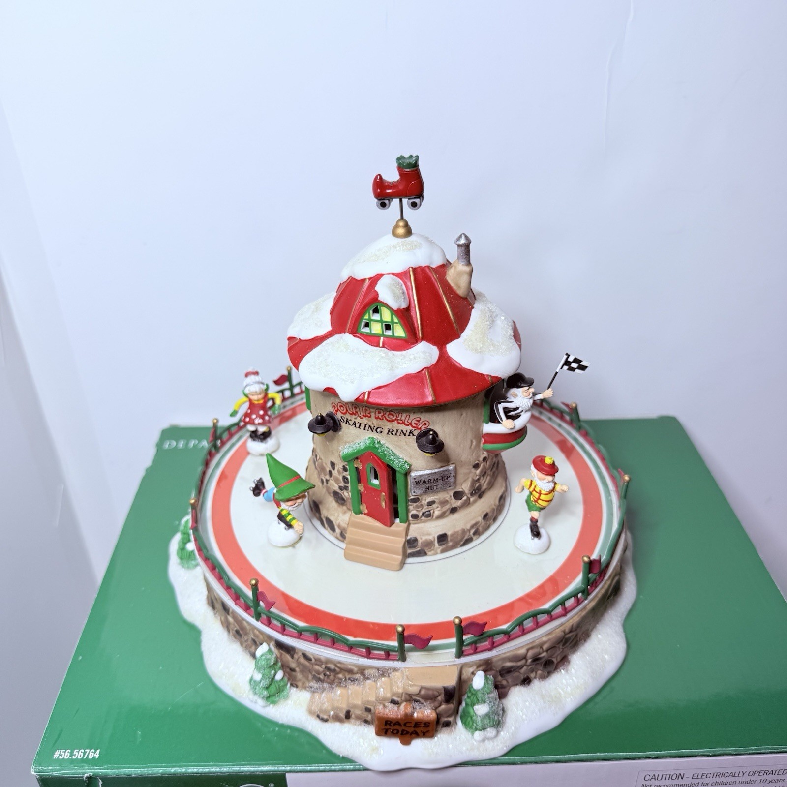 Department 56 North Pole Series Polar Roller Rink Illuminated Christmas Village