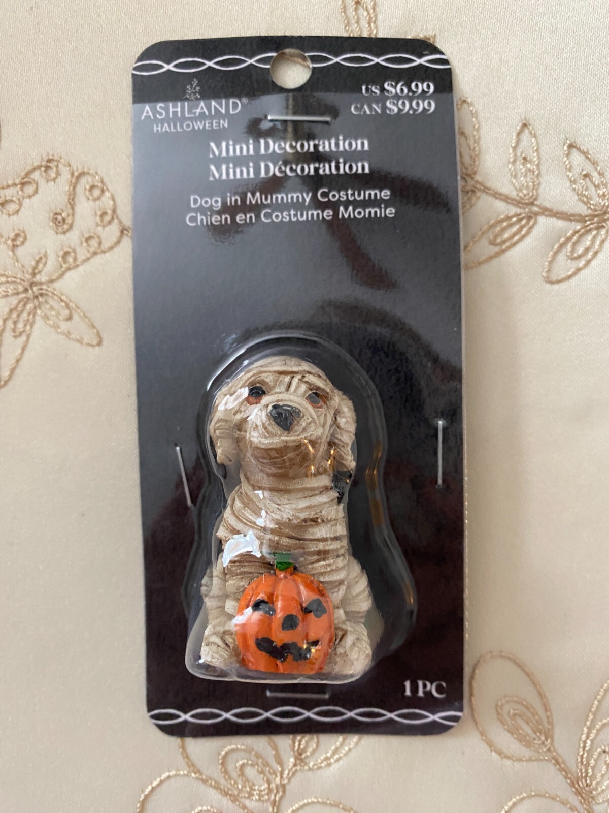 ASHLAND HALLOWEEN MINIATURES DOG IN MUMMY COSTUME ~ NEW IN PKG