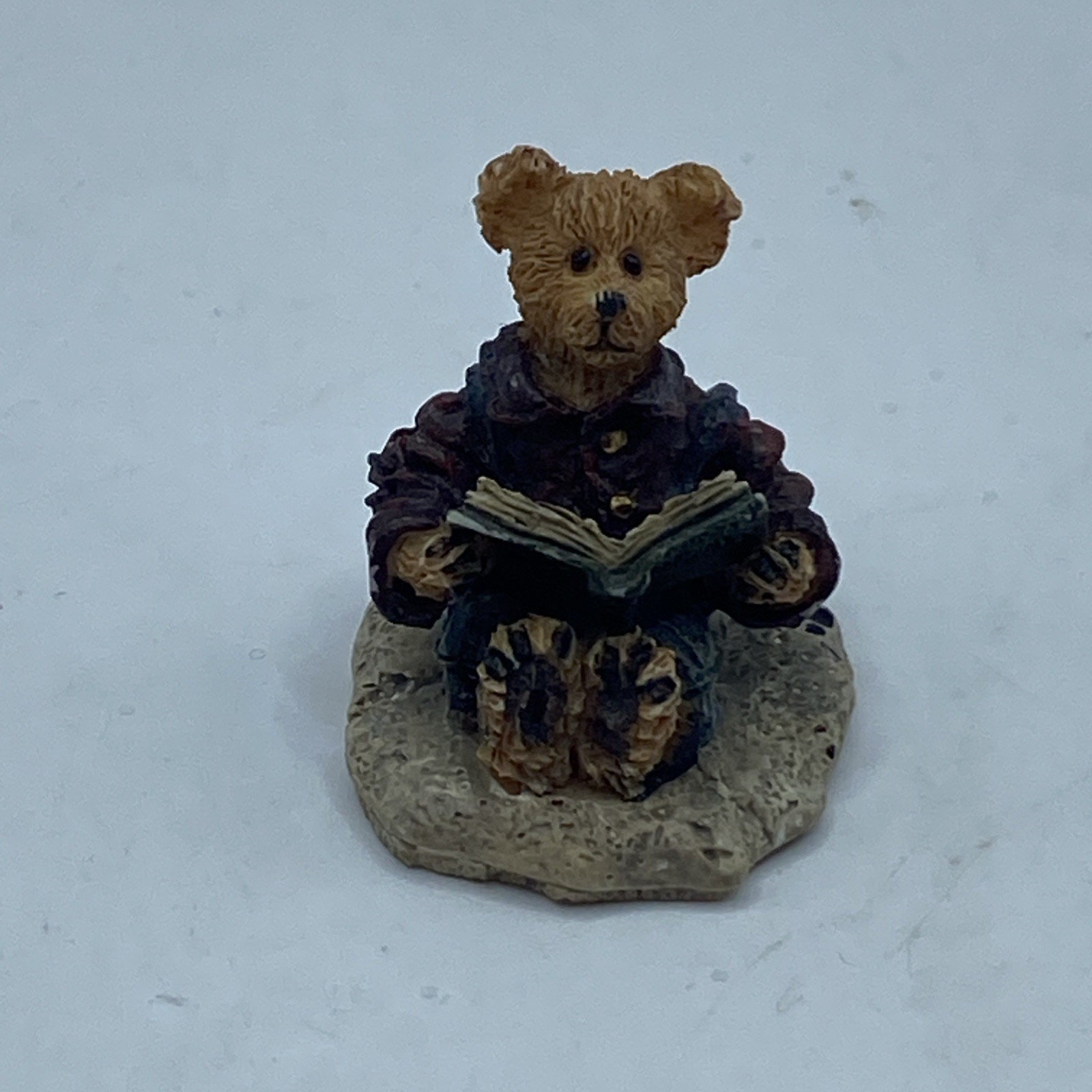 Boyds Town Village 3 Mini Figurines Library Bears Books Ms Griz Bailey York