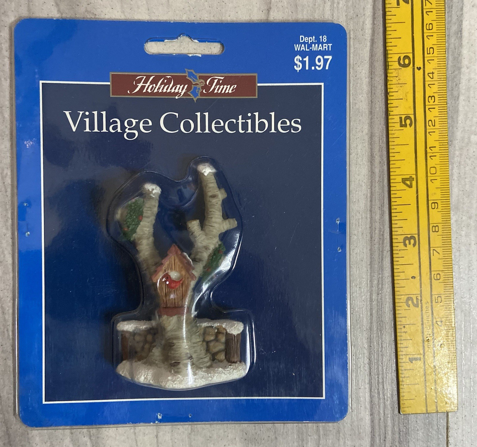 Holiday Time Christmas Village Collectibles Tree With Birdhouse