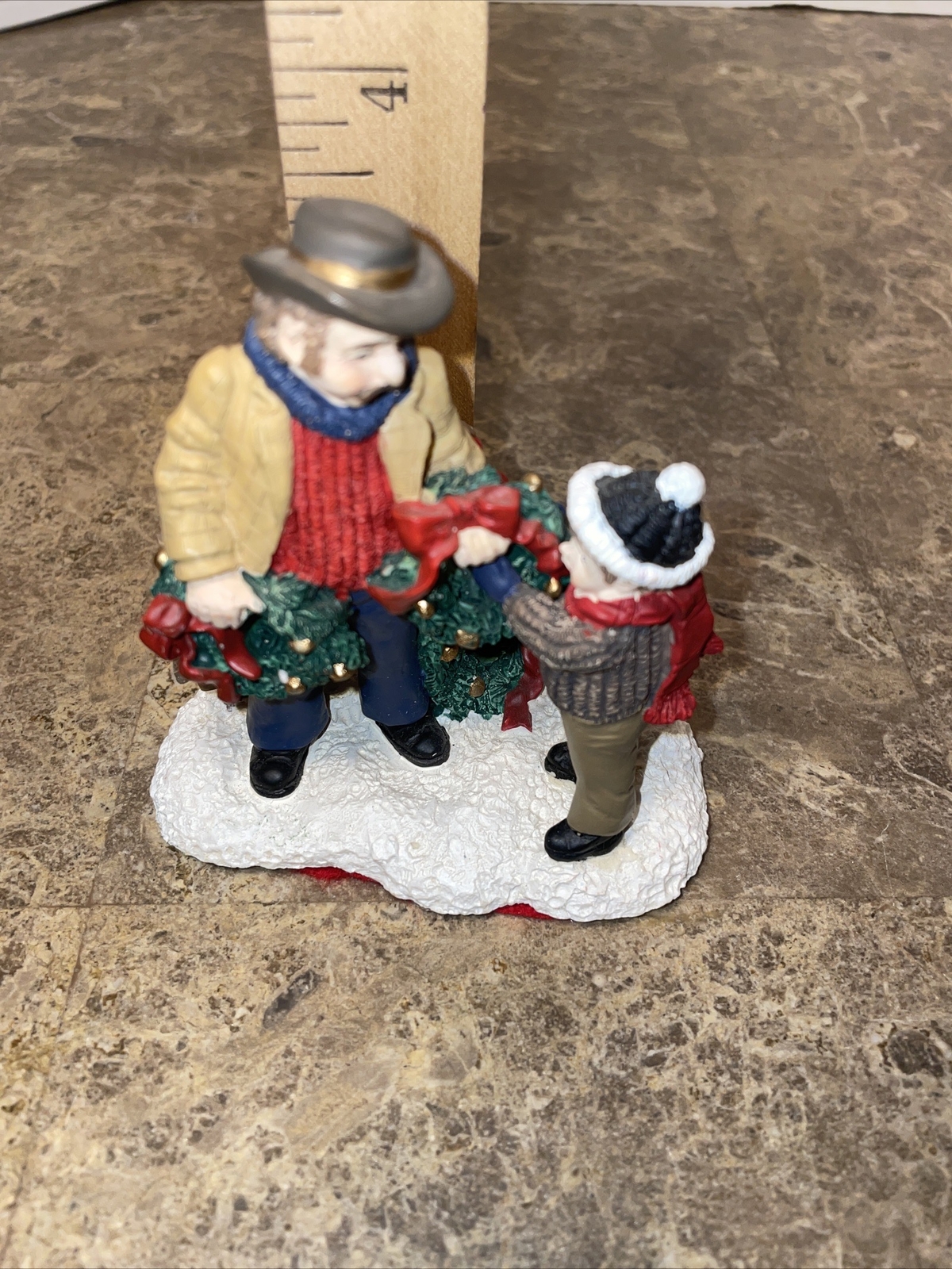 Lot Of 6 Vintage 1990_1999Mervyns Christmas Village Square Figurines.