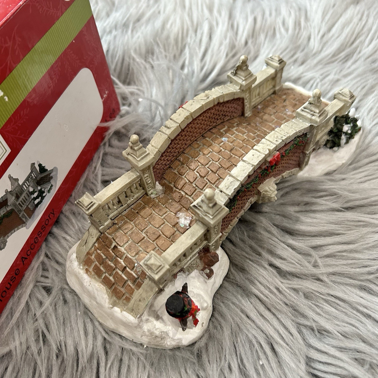 Holiday Inspirations Holiday Village Bridge Accessory With Snowman