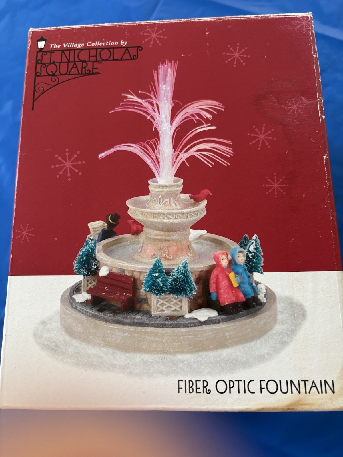 St. Nichloas Square Christmas Water Fountain figurine