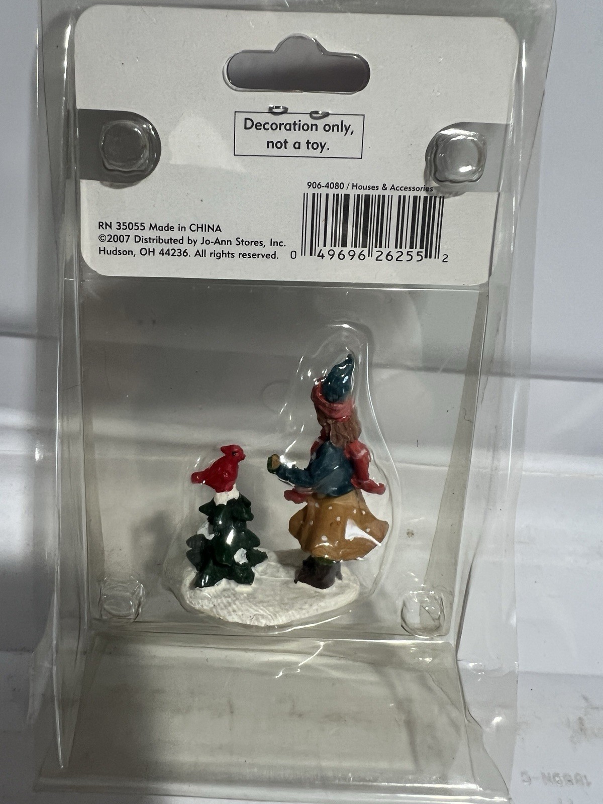 Holiday Inspirations Town Series House Accessory Girl And Robin NEW