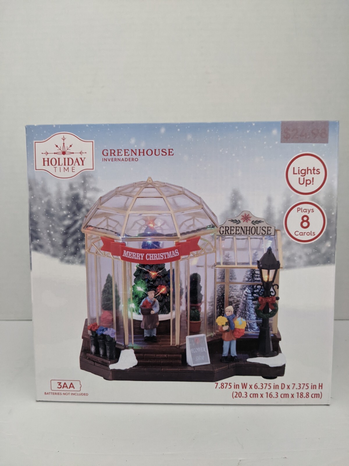 New 2024 Christmas GREENHOUSE by Holiday Time Lights Up & Plays 8 Carols VIDEO