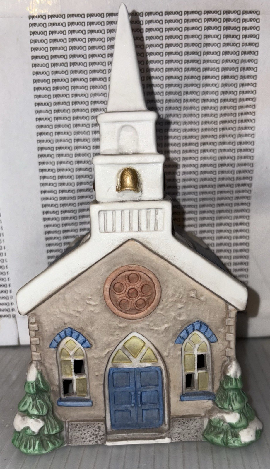 Vintage Christmas Village- Church- Americana Collectibles- Lighted- Porcelain