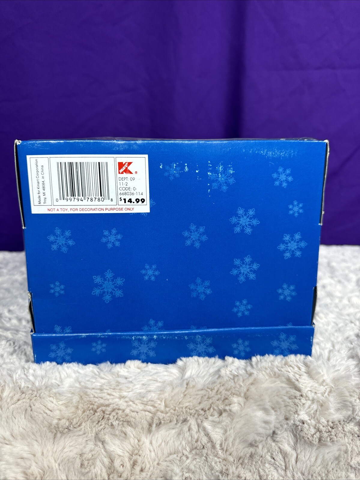 Kmart Christmas Ceramic Tea Light House 9.5 Inch Starlite Cafes New In Box