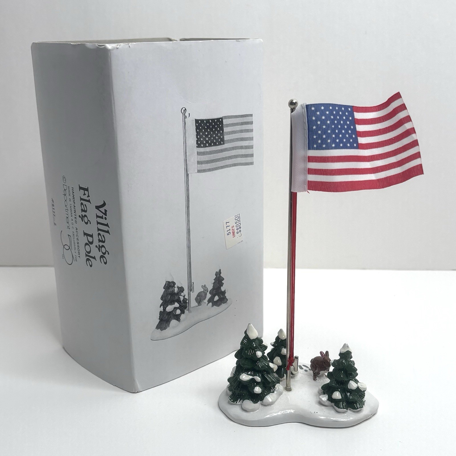 Dept. 56 Snow Village “VILLAGE FLAG POLE” 5177-2 In Original Box