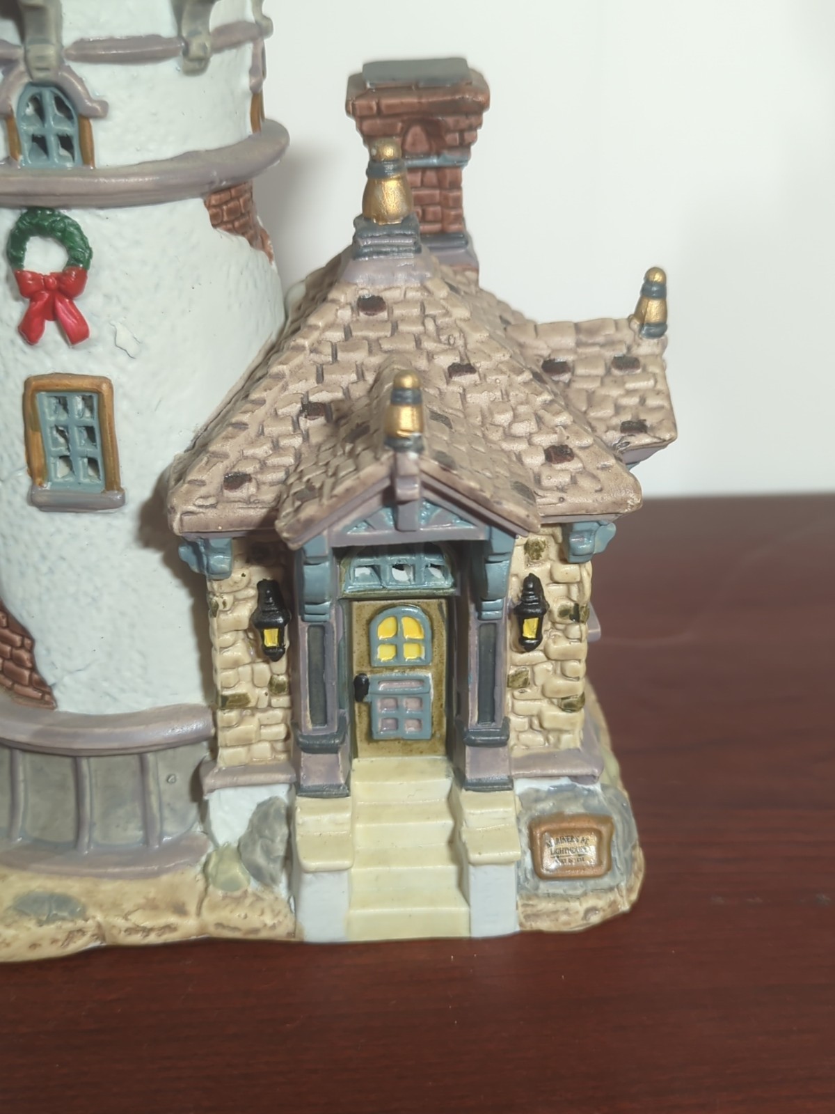 LEMAX 2003 Plymouth Corners Flashing PORCELAIN LIGHTED HOUSE