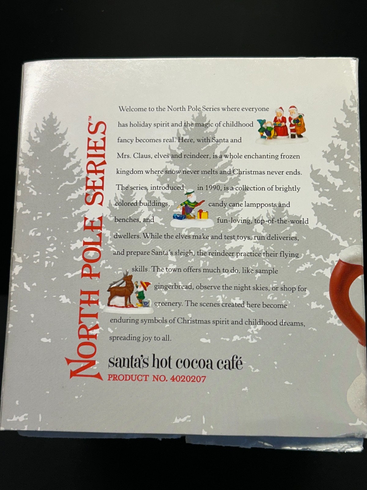 🎅 Dept 56 #4020207 Santa’s Hot Cocoa Café” North Pole Series Sweet Shop
