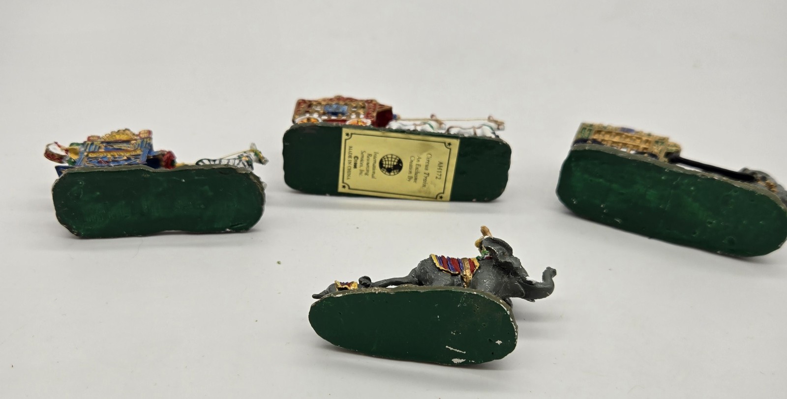 International Resourcing Services IRC Resin Circus Train Figurines Set Of 4.