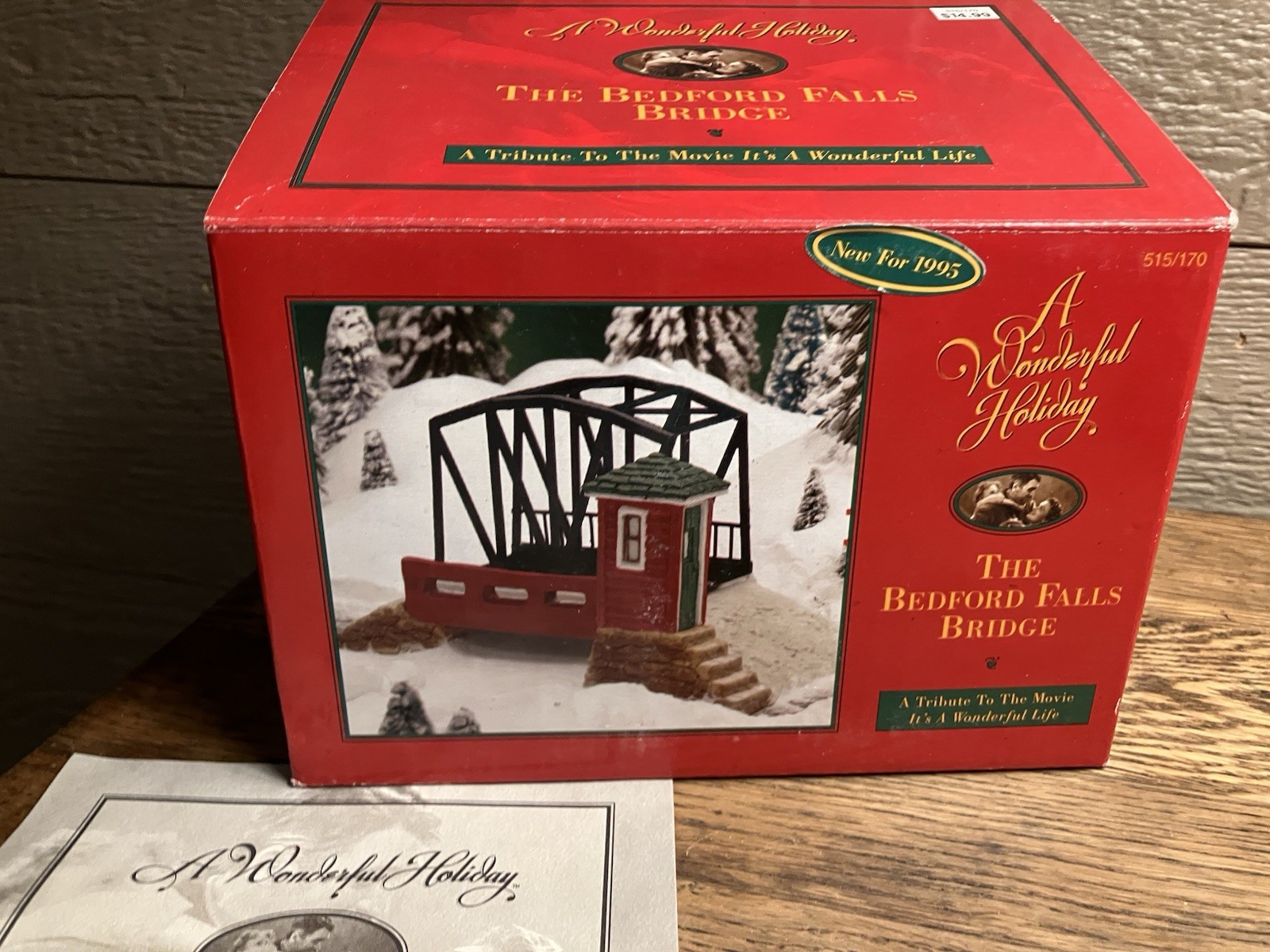 Rare!The Bedford Falls Bridge and “George Pulling Clarence Out Of The Water” NIB