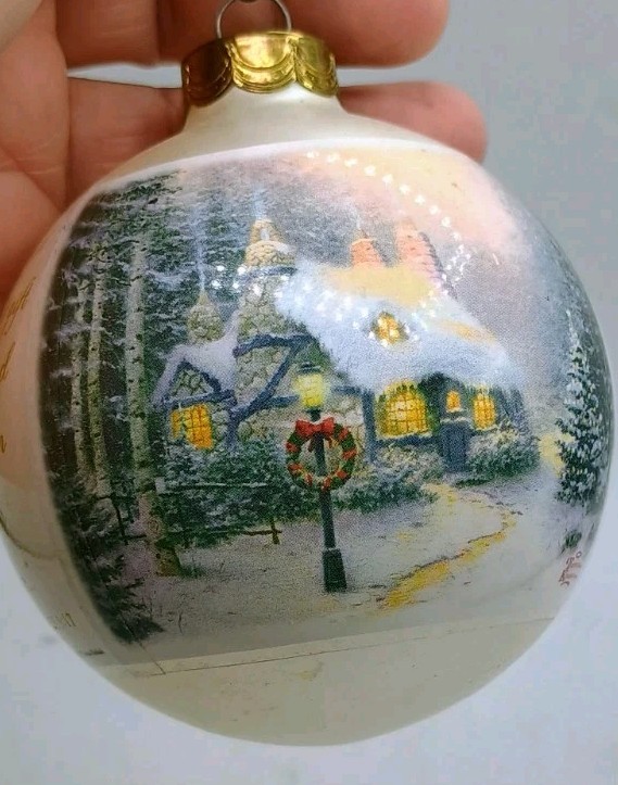 2003 Thomas Kinkade Christmas Bulbs Limited Edition With Bible Verse And…