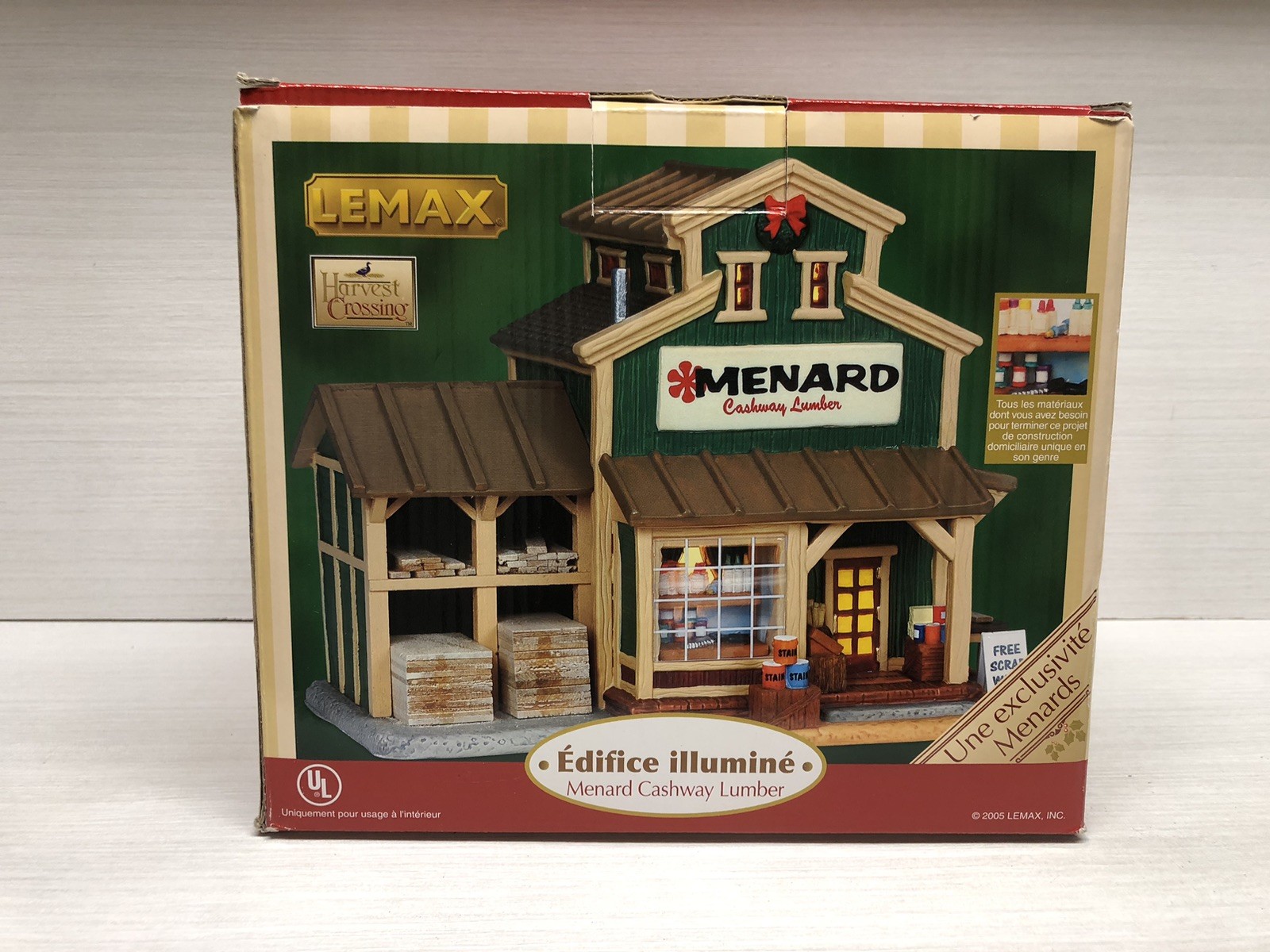 2005 LEMAX Harvest Crossing Lighted “MENARD CASHWAY LUMBER” #55325