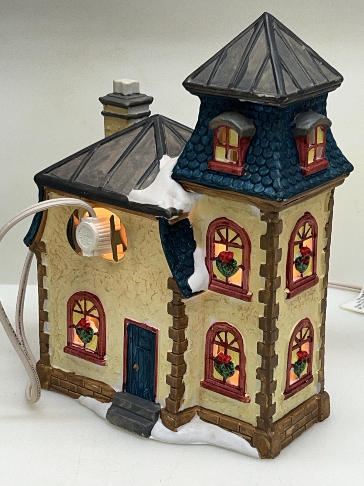 Christmas Delights Fabric Outlet Hand Painted Porcelain Lighted House
