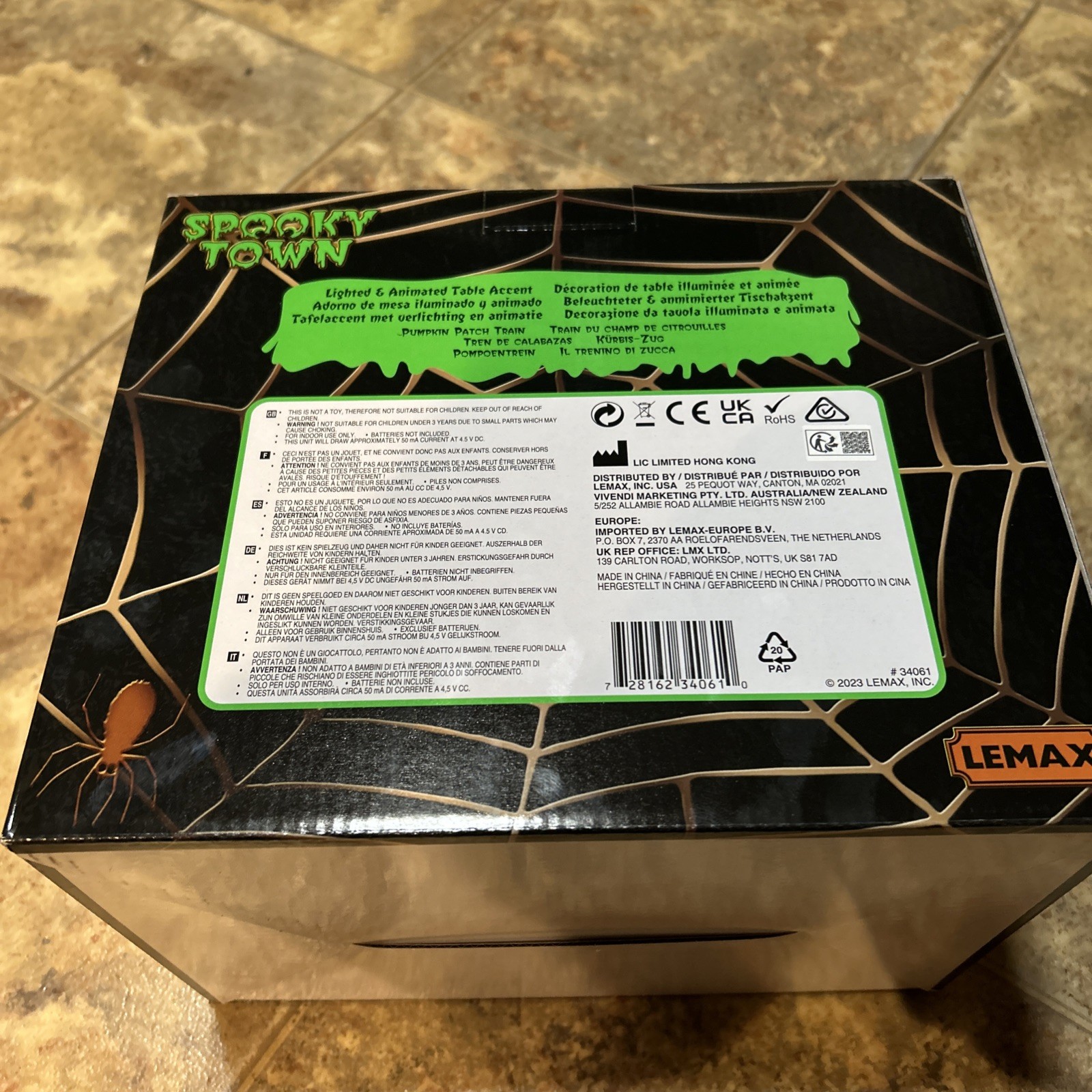 Lemax Paula’s Pumpkin Patch Train Animated Lighted Halloween Village