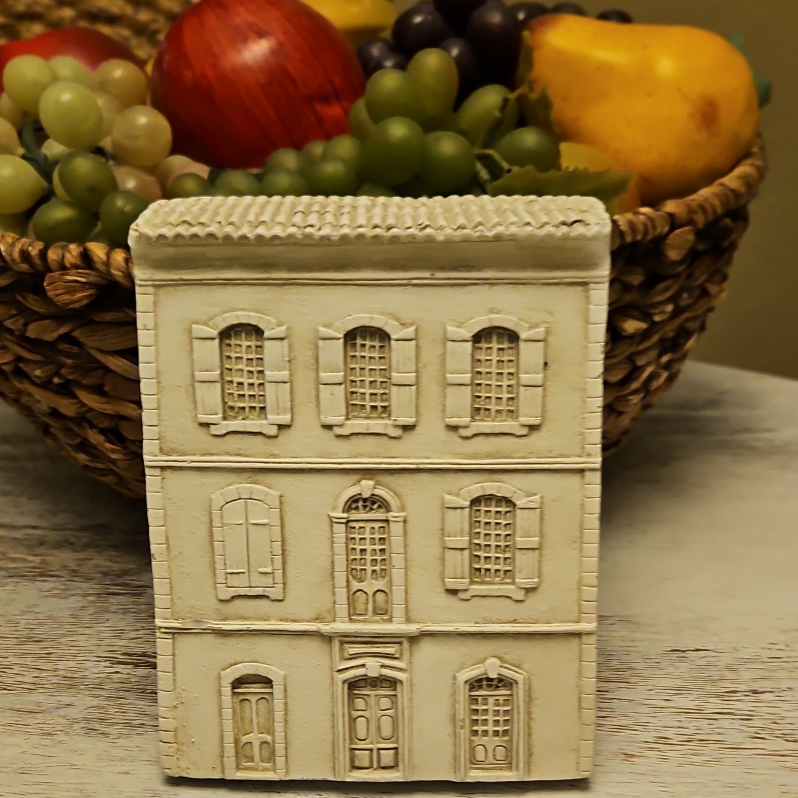 House Parts Beige Resin House Wall-Mounted Plaque Rectangle 1988