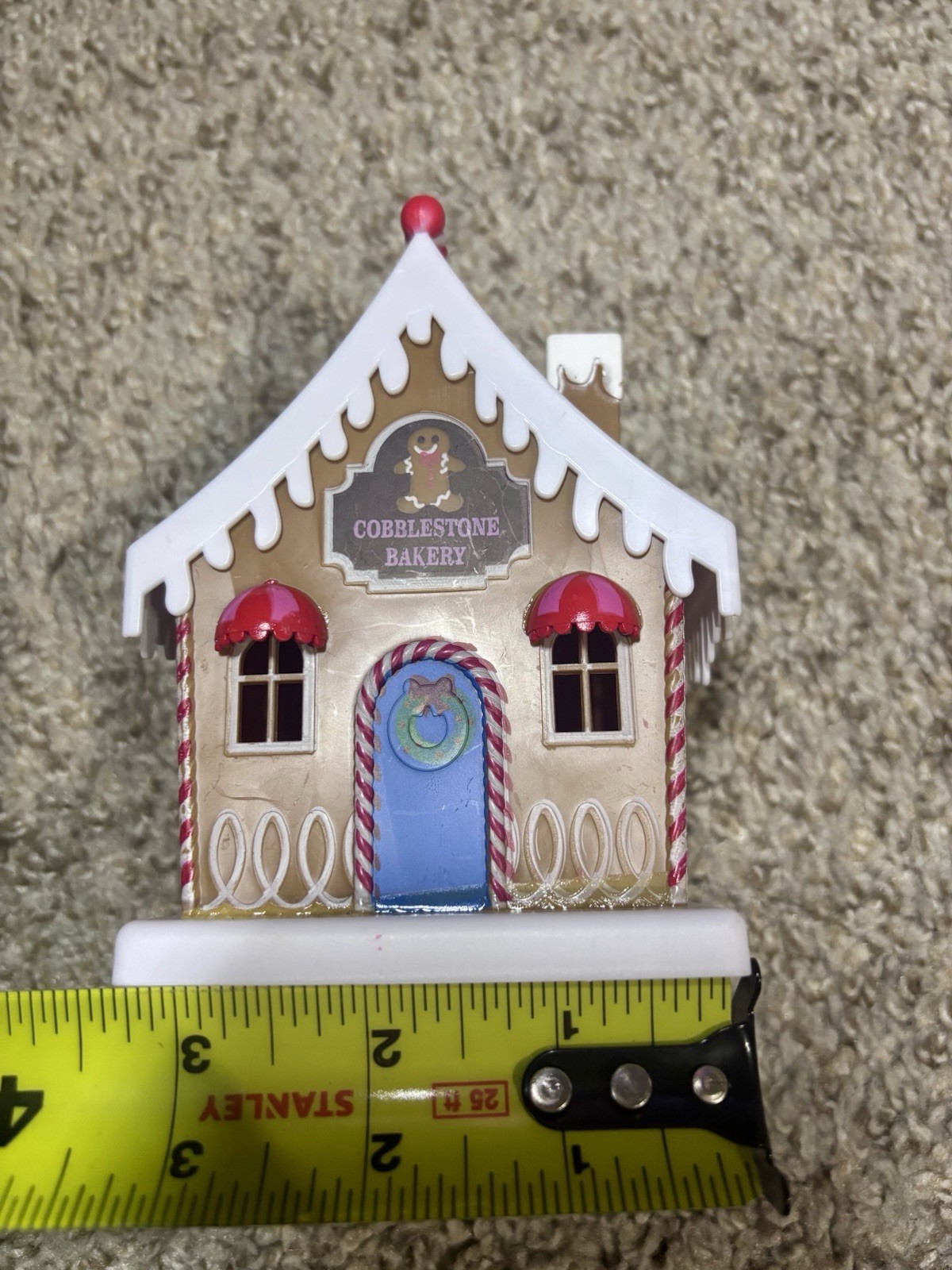 Lighted Cobblestone Bakery Christmas Village House Multicolor Plastic 5in