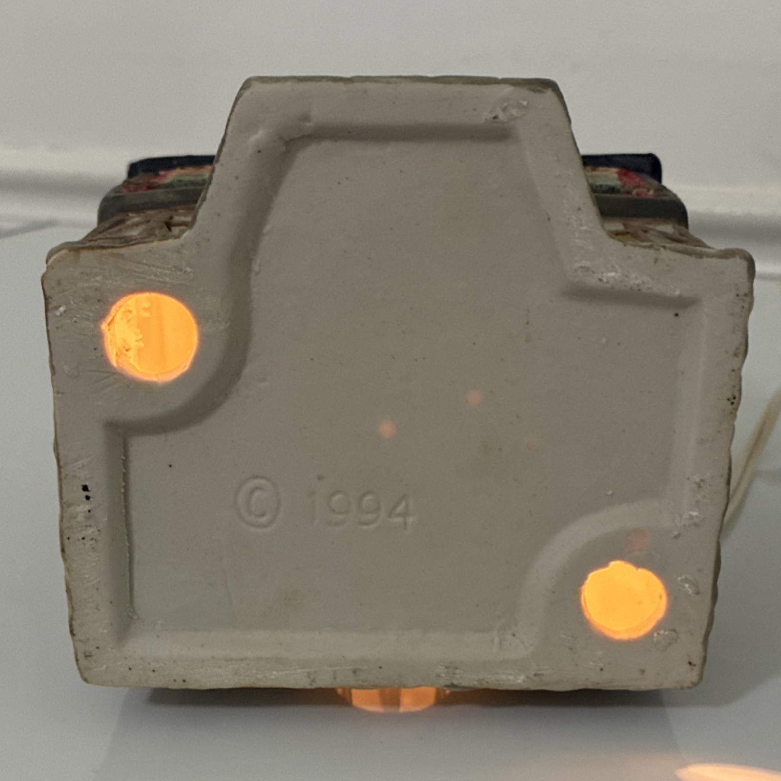 Illuminated Ceramic Porcelain Christmas Village High School Building 1994