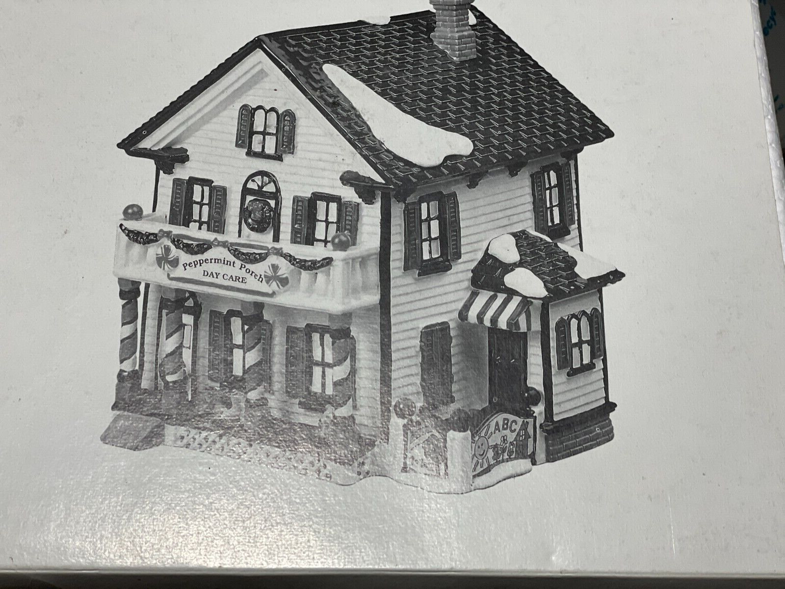 Hallmark Dept. 56 Snow Village Series in Box PEPPERMINT PORCH DAYCARE # 54852