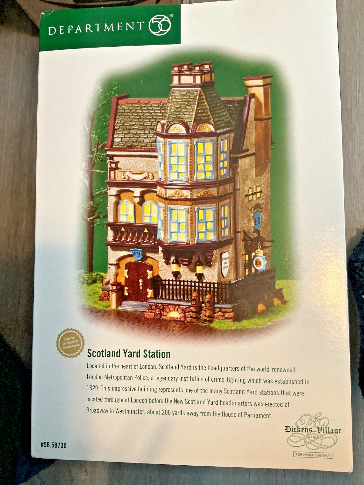 Department 56 Dickens village ~Scotland Yard Station #58730 New 🚚free